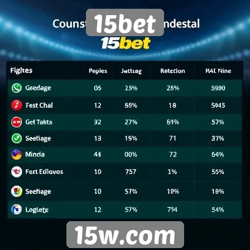 Comparativo de odds entre 15bet e concorrentes